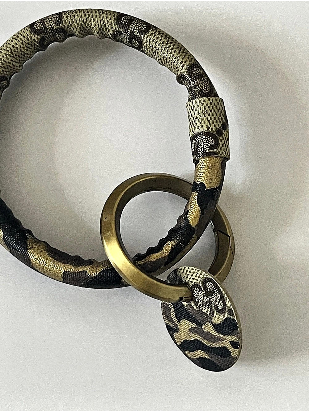 Gucci Patterned Upcycled Repurposed Key Ring-New with Tags- One of a kind - Picture 3 of 8